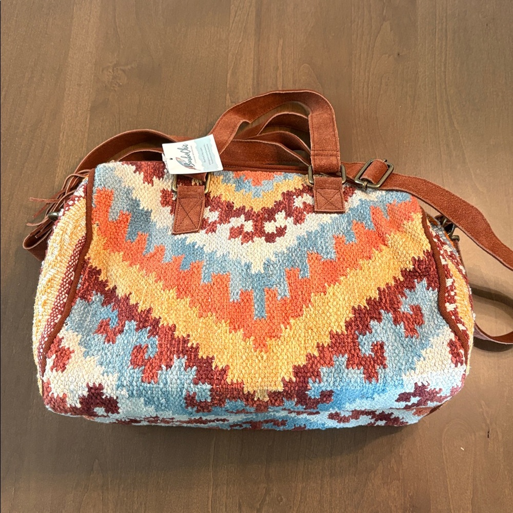 NWT “Macchia di Ruggine” Satchel Hand & Shoulder Bag Beautiful Southwest/Boho - Picture 3 of 17